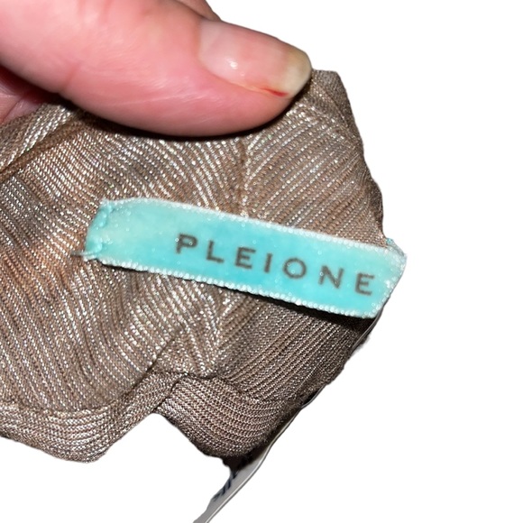 Pleone BY Anthropologie XL light Brown cowl neck top racerback sequin detail - Picture 6 of 14